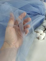 najmekši i najprozračniji til u boji denim za svadbeni veo ili laganu haljinu