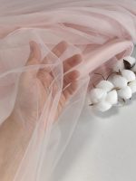 najmekši i najprozračniji til u boji puder roze za svadbeni veo ili laganu haljinu