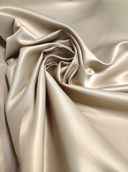 najjeftiniji mat čvrst saten u boji bež za haljine i dekoraciju