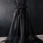 til najvišeg kvaliteta u boji crna sa sitnom mrežicom za haljine i suknje