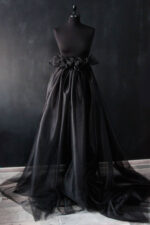 til najvišeg kvaliteta u boji crna sa sitnom mrežicom za haljine i suknje