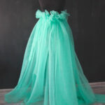 til najvišeg kvaliteta u boji menta zelena sa sitnom mrežicom za haljine i suknje