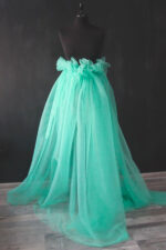 til najvišeg kvaliteta u boji menta zelena sa sitnom mrežicom za haljine i suknje