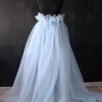 til najvišeg kvaliteta u boji plava sa sitnom mrežicom za haljine i suknje