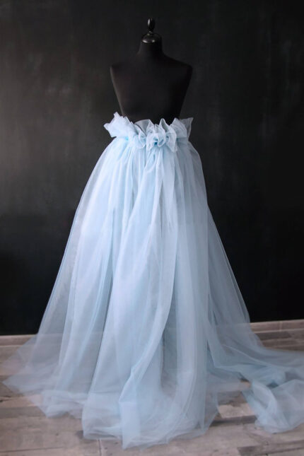 til najvišeg kvaliteta u boji plava sa sitnom mrežicom za haljine i suknje